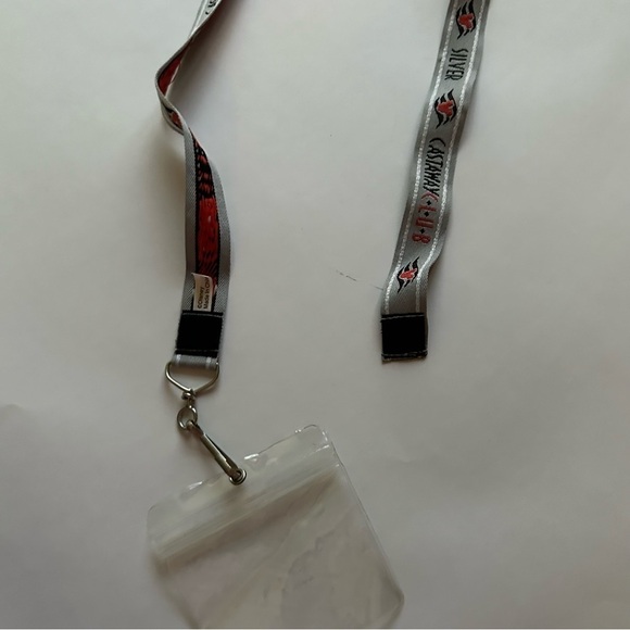 Disney Castaway Club Lanyard Silver Black White Authentic Cruise Line DCL - Picture 3 of 8